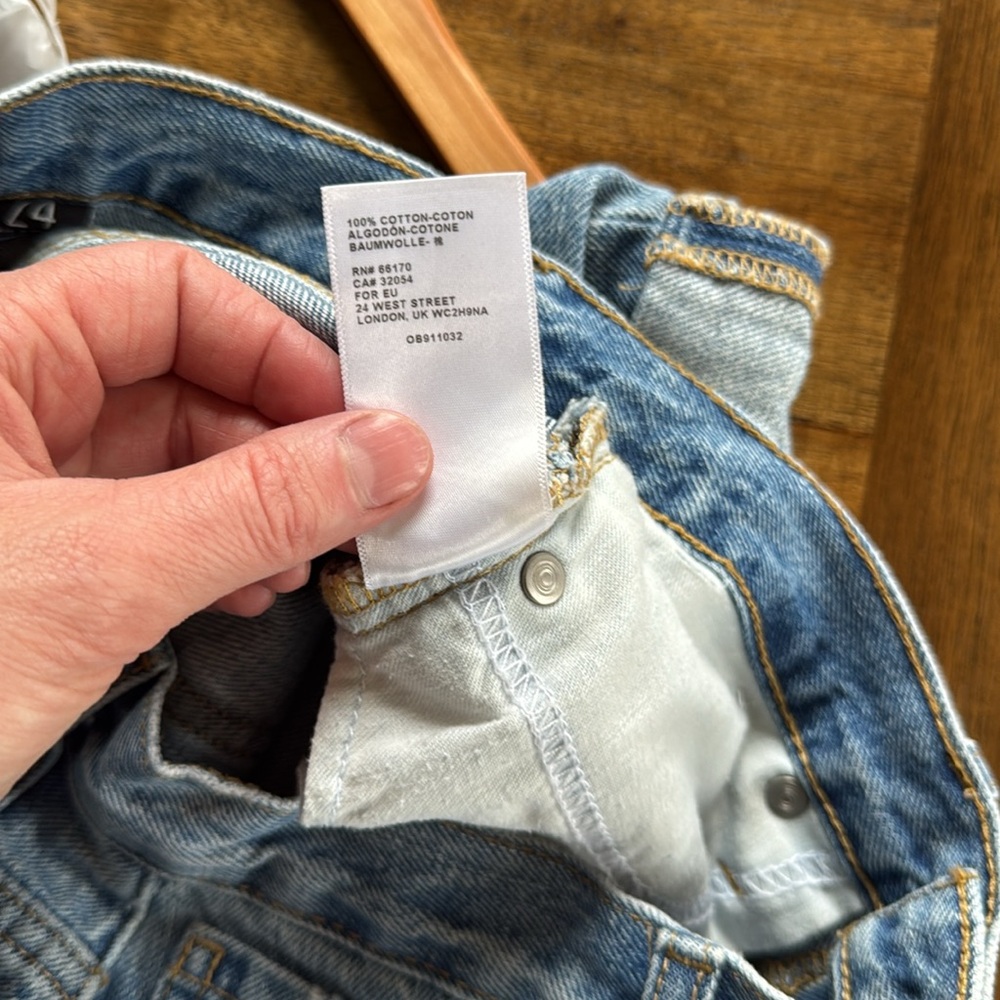 BDG mom high rise Classic Blue Jean Shorts 24 - Picture 5 of 6